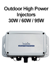Outdoor Gigabit & 2.5Gb PoE Injectors: PIS2030 2-Port Outdoor 802.3at  Gigabit PoE Injector, 30W PoE Output